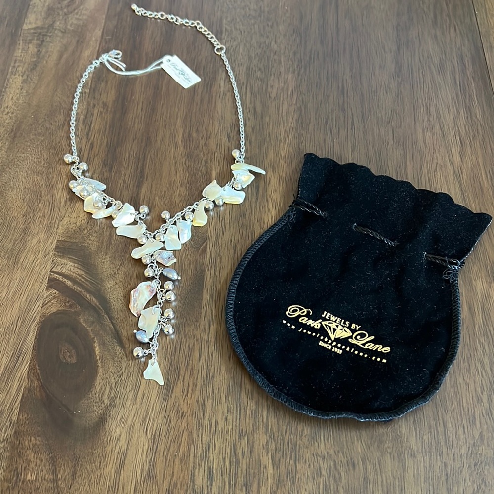 Parklane  16 inch Genuine Baroque shaped AAA Tahitian Pearl & Oyster Y Necklace